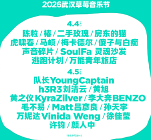 2026武汉草莓音乐节阵容 武汉草莓音乐节在哪举办门票多少钱一张【详细指南】